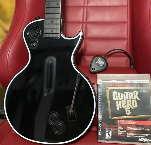 Guitarra Gibson Les Paul PS3 Original Com Dongle Receptor e Jogo GH5
