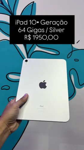 Seminovo: iPad 10° Geração 64GB / Silver - Loja Fisica