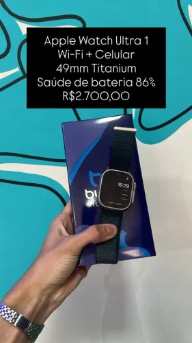 Apple Watch Ultra 1 / Wifi + Celular / 49mm / Titanium / Saúde de bateria 86%