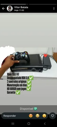 Xbox 360 500gb 72 jogos + emulado Nintendo
