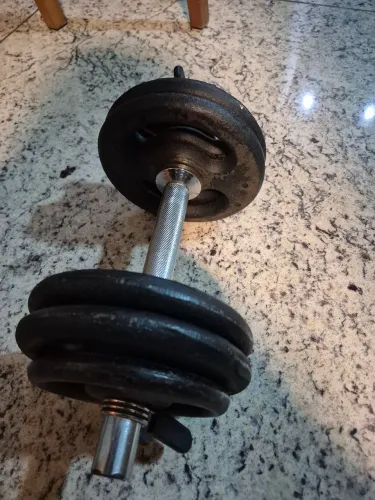 Pesos academia anilhas e barra