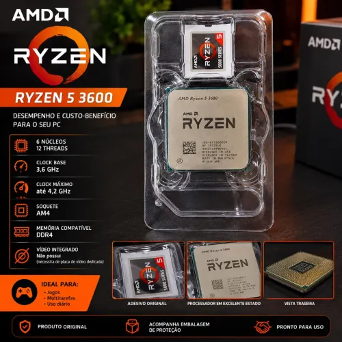 Processador AMD Ryzen 5 3600 - 6 Núcleos / 12 Threads