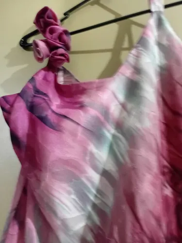 Vestido longo de ceda