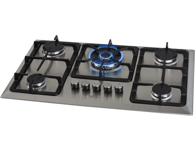 FISCHER COOKTOP GÁS 5 BOCAS inox