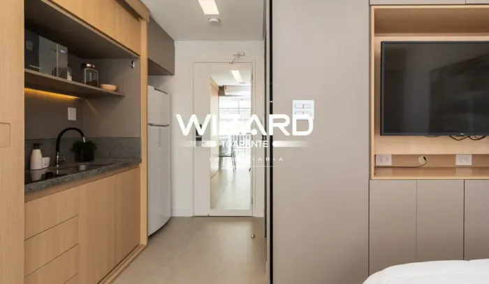 Stúdio mobiliado para locação na Bela Vista e 22 m² - ótimo lazer