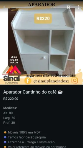 Aparador, cantinho do café