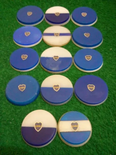 Lindo Time de futebol de botão do Boca Juniors (uniforme azul)