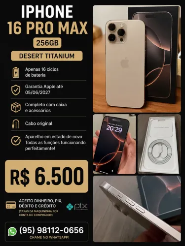 16 pro max novo