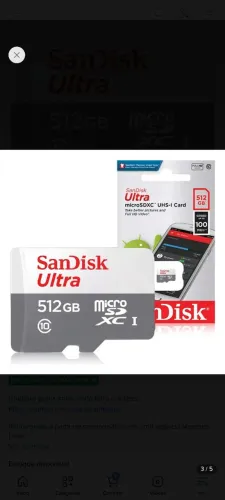 Micro sd 512 gigas (original)