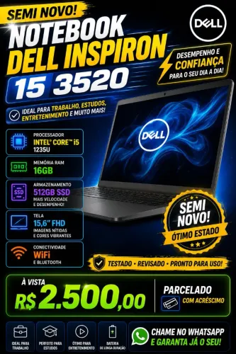 Vende-se Notebook Dell