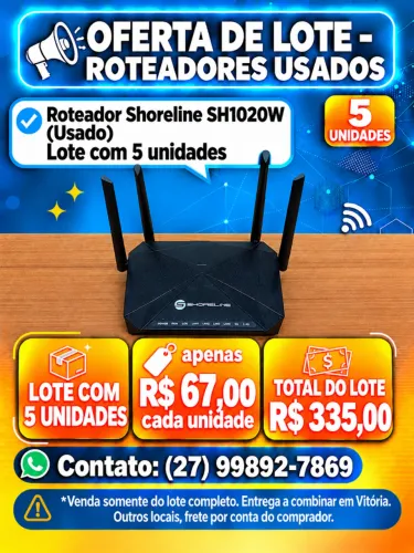 Roteador Shoreline SH1020W (Usado) - Lote (5 unidades)
