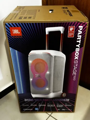 JBL PartyBox Stage 320 BRANCA NOVA E LACRADA
