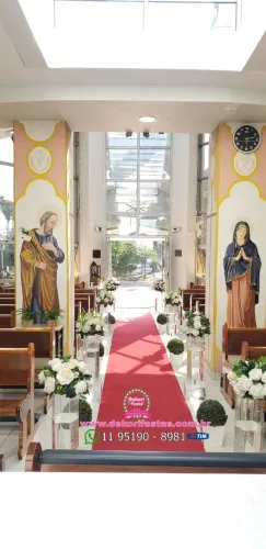 Decoração para Cerimônia de Casamento para Igreja - locação de Cerimonial  