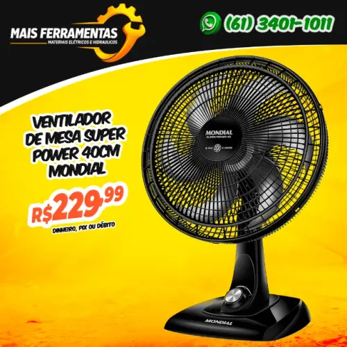 Ventilador de Mesa Super Power 40cm Mondial