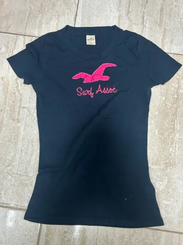 blusa hollister surf assoc azul marinho p