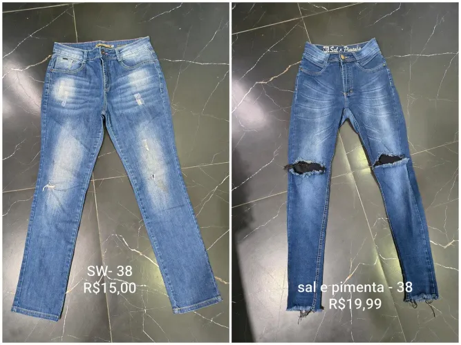 Calcas jeans Tam 38, valor a partir de