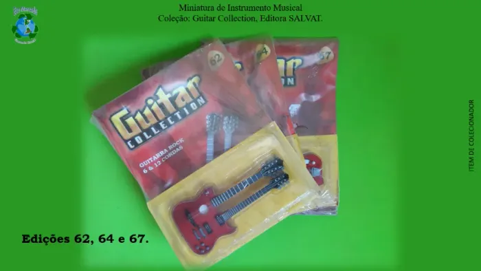 Coleção Guitar Collection, editora SALVAT, edições 62, 64 e 67, com Revista, lacradas.