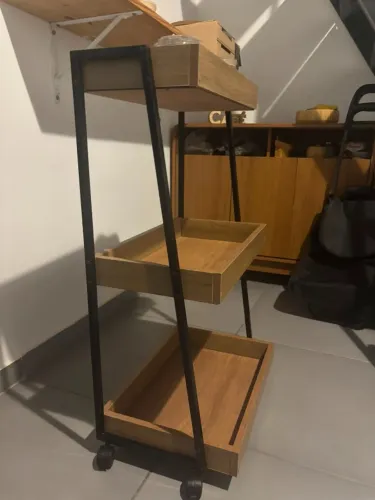 Carrinho multiuso Industrial com rodinhas 3 prateleiras - Fruteira, temperos, cozinha