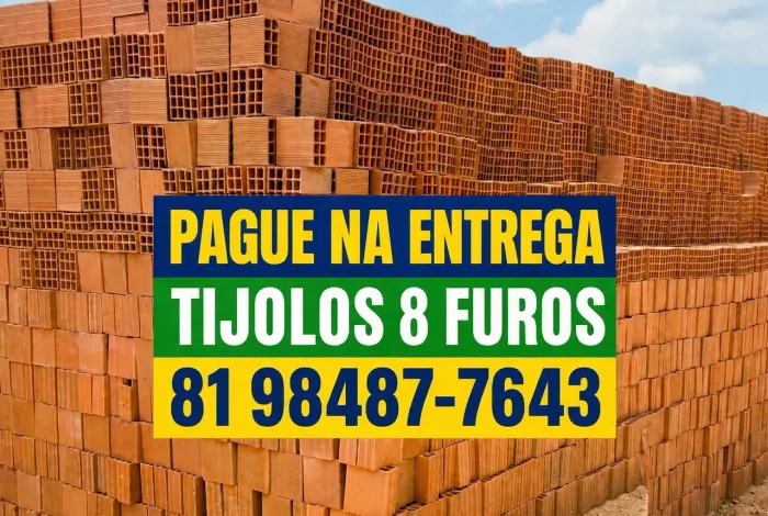 TIJOLO TIJOLOS ( DIRETO DE FÁBRICA, PAGUE NA ENTREGA RECIFE E REGIÃO METROPOLITANA)