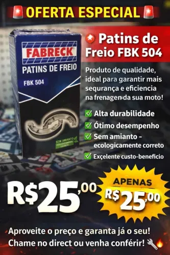 Vendo lona de freio R$ 25,00