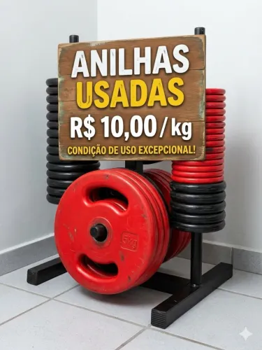 ÚLTIMAS PEÇAS - Anilhas usadas de 1kg, 2kg e 5kg