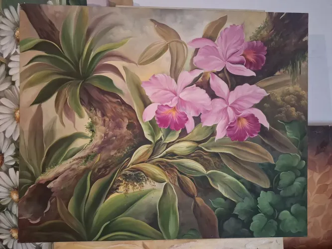 Quadro pintado à mão - 60x1.00 peça única