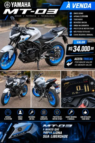 VENDO / TROCO MOTO MT-03 2026