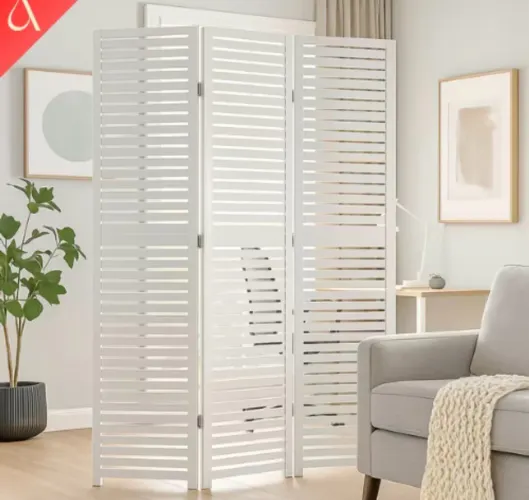 Biombo branco MDF para divisória de ambiente