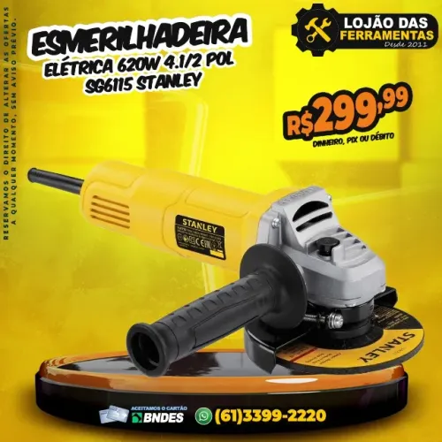 Esmerilhadeira 620w 4.1/2 Pol Sg6115 Stanley