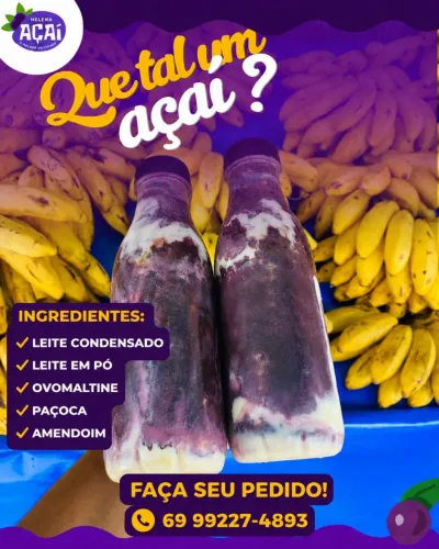 Açaí na garrafa temperado