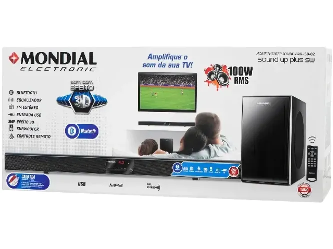 Home Theater Sound Bar Mondial SB-02