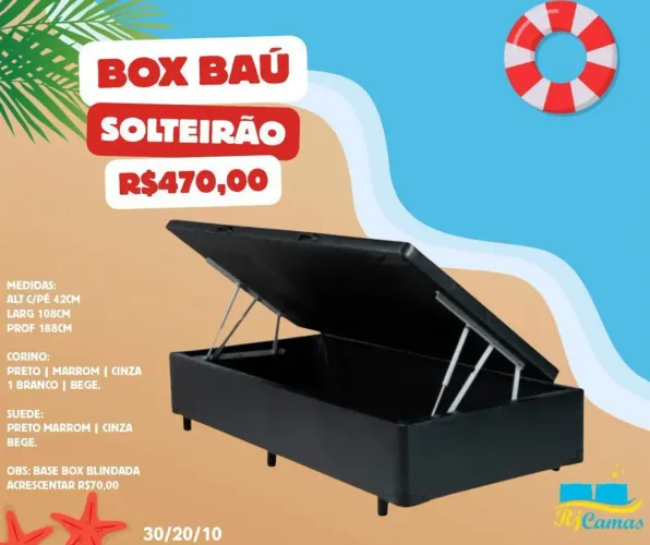 Base box baú solteirão/ viúva 