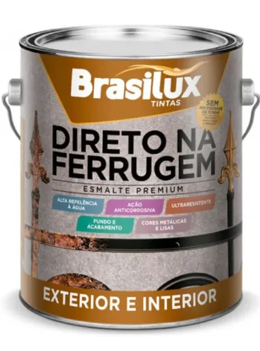 Esmalte Direto na Ferrugem 3,6L Brasilux - Alta Proteção | Máxima Aderência | Várias Core