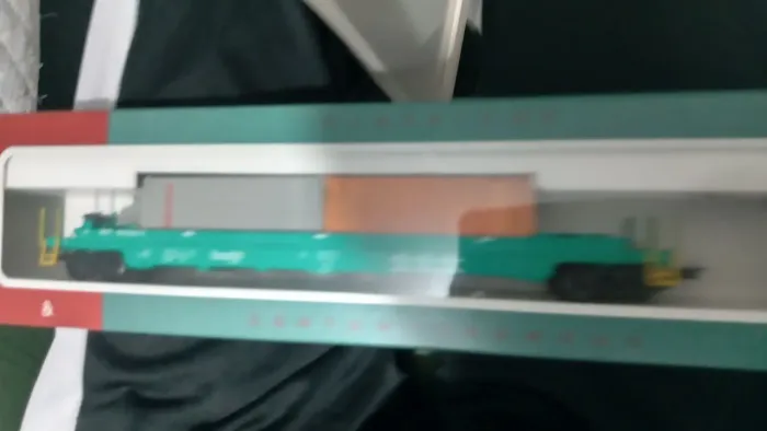 Miniatura de vagão Frateschi vagão dublê stake Pará container Brado logística escala HO