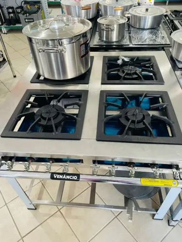 MB FOGÃO MAXI INOX 40X40 4 QUEIMADORES - VENANICIO
