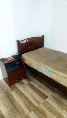 CONJUNTO SOLTEIRO MADEIRA DE LEI E COLCHÃO DE MOLA