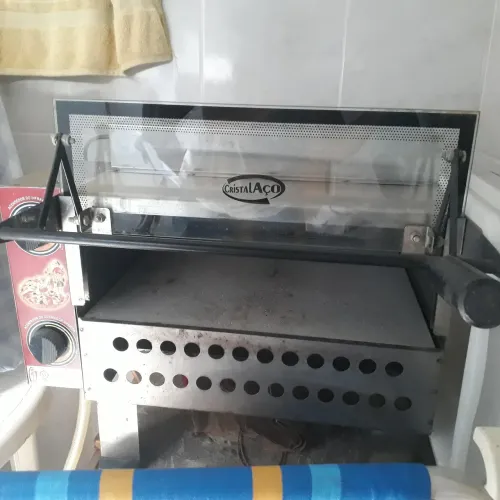Forno à Gás para Pizza Cristal Aço - c/ grill