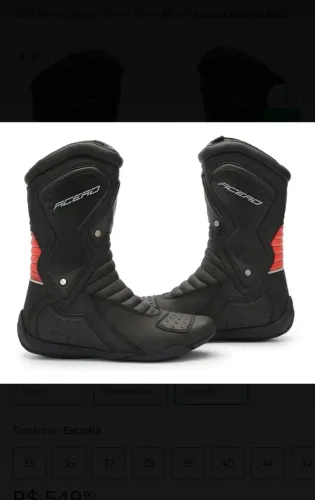 Bota acero moto speed cano alto tam 42