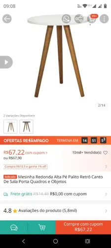 Mesinha Decorativa Nova