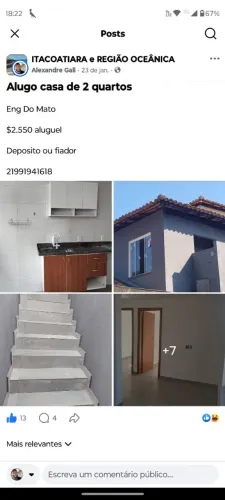 Aluguel de casa 2 quartos 