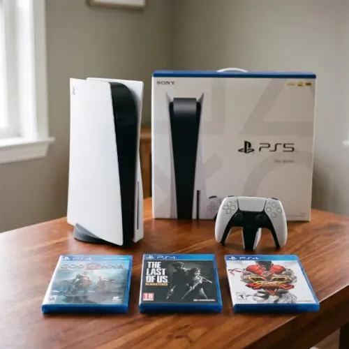 Playstation 5 Mídia Física + 3 Jogos + Controle PS5 + Cooler/Base + 3 Meses de Garantia