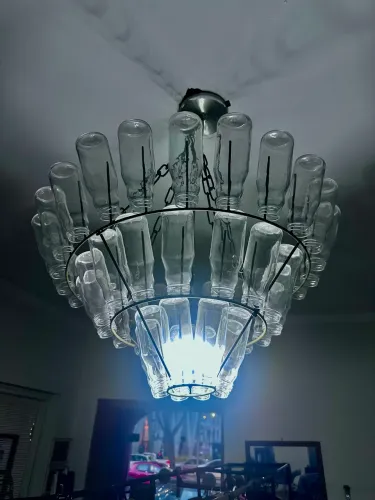 Lustre original com garrafinhas (48) lindo !