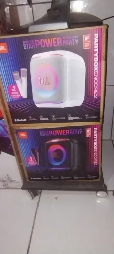jbL encore2 com 2 microfones branca e preta lançamento lacrada zero bala apenas 2.100 rea