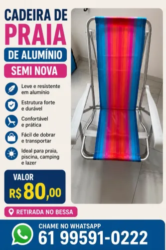 Cadeira de praia de alumínio 