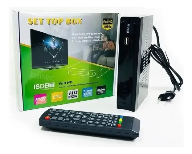 Conversor Digital P/ Televisão Canais Abertostubo Lcd Hd Operadora De Tv Aberta