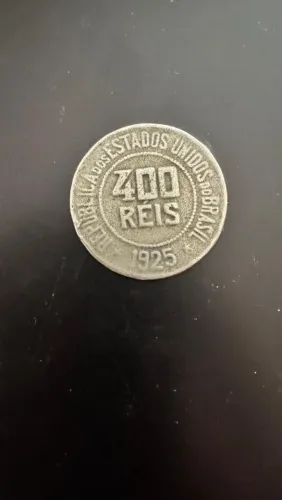 MOEDA 400 RÉIS - BRASIL 1925