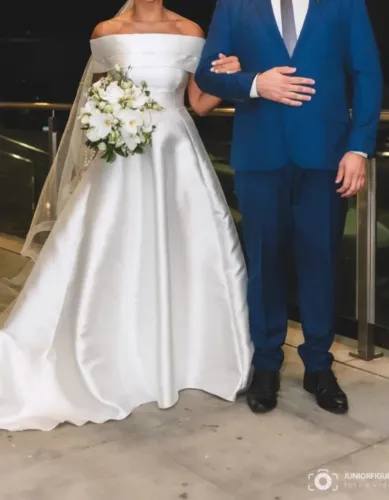 Vestido de noiva 2 em 1 | Minimalista e sofisticado