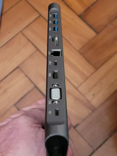 Hub adaptador 10 entradas usb-c 3.0 ethernet