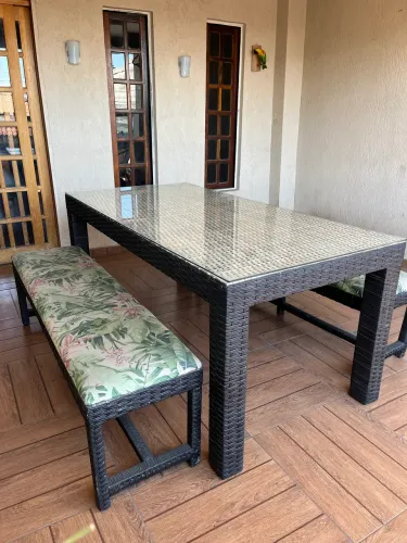 Mesa madeira área externa
