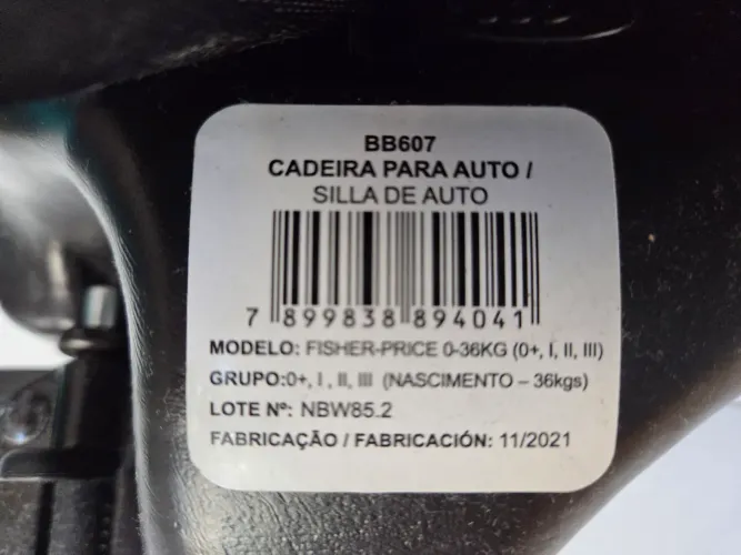 Cadeira Auto Fisher-Price All Stages Fix 2.0 Isofix 0-36kg BB607